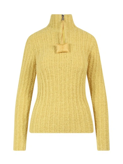 Moncler Genius 1 Moncler Jw Anderson High-neck Knit Jumper In Yellow & Orange