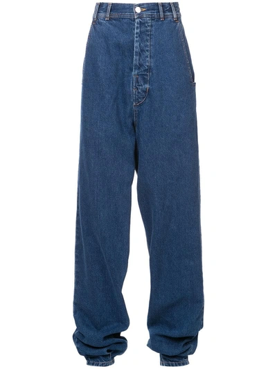 Neith Nyer High Waist Slouch Jeans In Blue