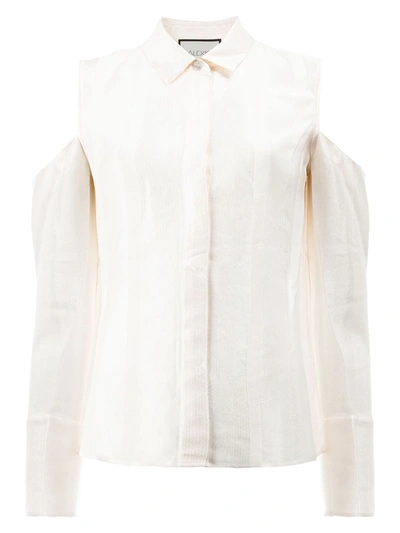 Alexis Shirt With Cutout Shoulders In White