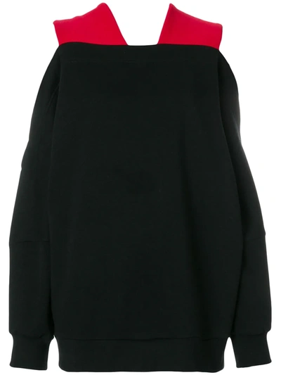 Ioana Ciolacu Cutout Shoulder Sweatshirt In Black