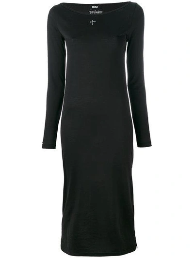 Dust Back Cut Out Dress In Black