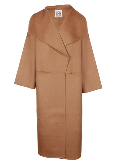 Totême Wool And Cashmere Coat In Brown