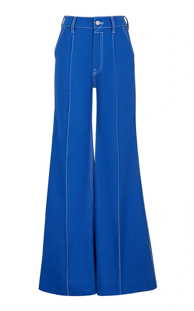 Zimmermann High Tide High-rise Flared Jeans In Blue