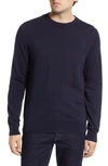 Nordstrom Men's Shop Nordstrom Cotton & Cashmere Crewneck Sweater In Navy Night
