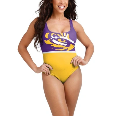 Foco Purple Lsu Tigers One-piece Bathing Suit