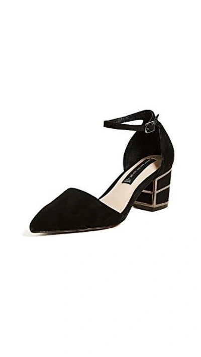 Steven Bea Ankle Strap Pumps In Black