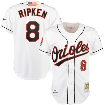 Mitchell & Ness Cal Ripken White Baltimore Orioles Home Authentic Jersey