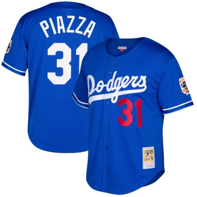 Mitchell & Ness Mike Piazza Royal Los Angeles Dodgers Cooperstown Collection Mesh Batting Practice B