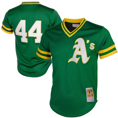 Mitchell & Ness Reggie Jackson Green Oakland Athletics Cooperstown Mesh Batting Practice Jersey