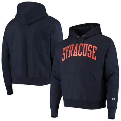 Champion Navy Syracuse Orange Team Arch Reverse Weave Pullover Hoodie
