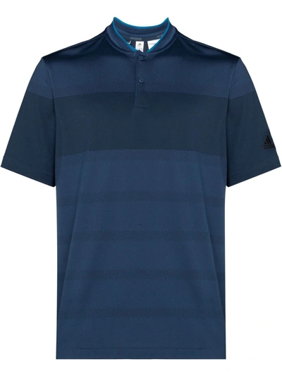 Adidas Golf Seamless Primeknit Polo Shirt In Blue