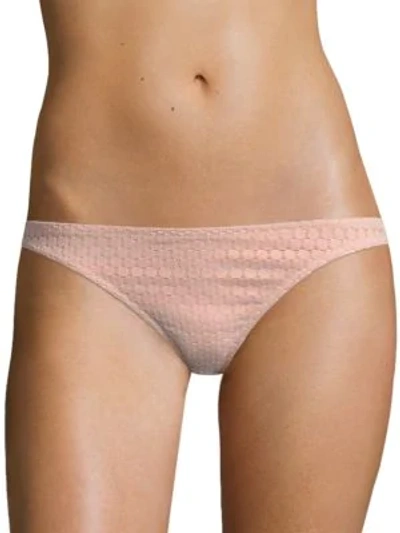 Melissa Odabash Women's Perforated Bikini Bottom In Pale Pink