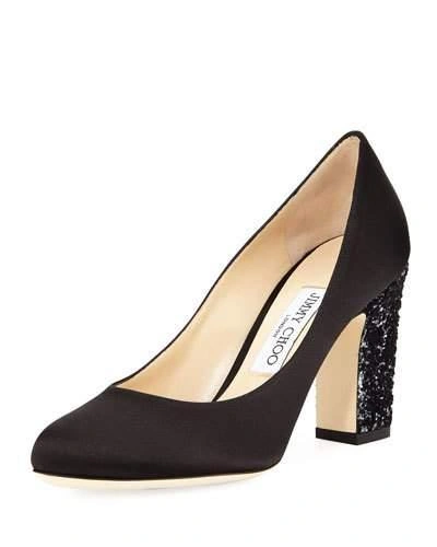 Jimmy Choo Billie Glitter-heel Pumps