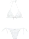 Amir Slama Patchwork Bikini Set - White