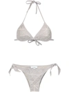 Amir Slama Patchwork Bikini Set In Neutrals