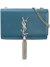 Saint Laurent Kate Chain Tassel Shoulder Bag In Blue