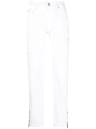 Heliot Emil Locifera Straight-leg Jeans In White
