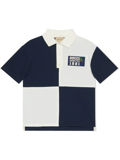 Gucci Kids' Children's Cotton Polo Shirt In Blue