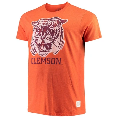 Retro Brand Men's Original  Orange Clemson Tigers Big And Tall Mock Twist T-shirt
