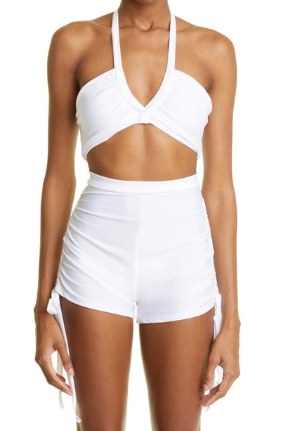 House Of Aama High Waist Two-piece Swimsuit In White