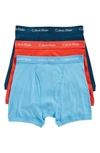 Calvin Klein 3-pack Boxer Briefs In Voltic/ Fountain/ Blue Star