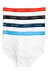 Calvin Klein 4-pack Cotton Briefs In White/ W/ Orange/ Blue/ Black