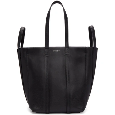 Balenciaga Extra Small Laundry Cabas Calfskin Tote - Black