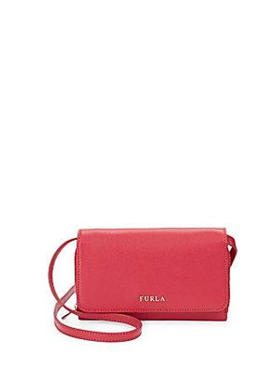 Furla Mini Leather Crossbody Bag In Ruby