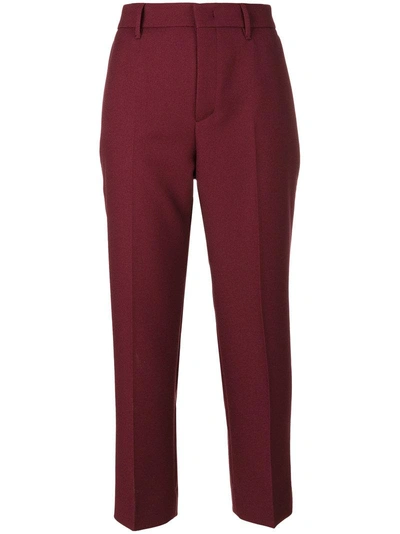 Prada Cigarette Trousers In Red