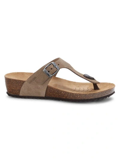 Geox Women's Sthellae Suede Thong Toe Sandals In Nocolor | ModeSens