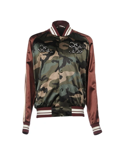 Valentino Bomber In Camou Army