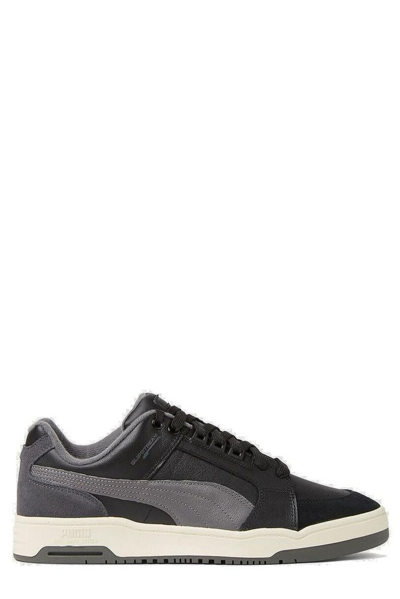 Puma Logo Detailed Lace-up Sneakers In Black
