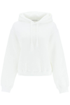 Alexander Wang Logo Stretch Cotton Sweatshirt Hoodie In White