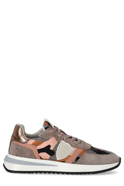 Philippe Model Paris Camouflage-print Low-top Sneakers In Grau