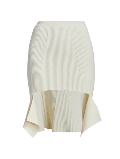 Givenchy Rib-knit Miniskirt In Off White