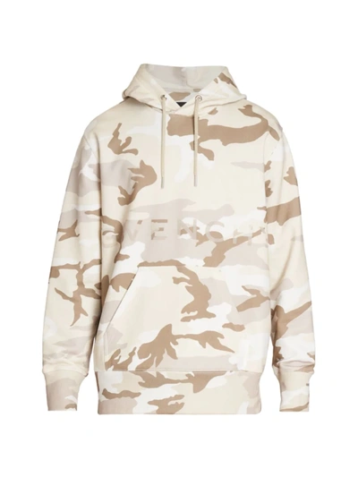 Givenchy Classic Fit All-over Print Hoodie In Light Beige