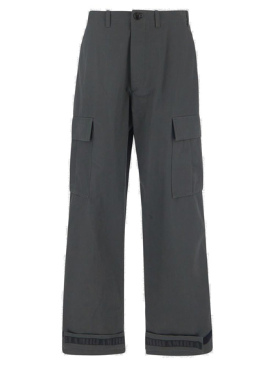 Amiri Cotton Blend Cargo Trousers In Grey