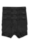2(x)ist Men's Underwear, Essentials Boxer Brief 3 Pack In Black
