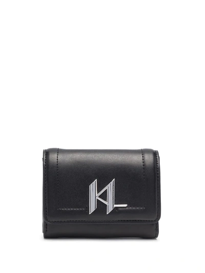 Karl Lagerfeld K/sadle Bi-fold Wallet In Black