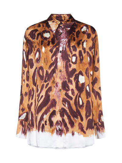 Marni All-over Leopard-print Shirt In Multicolor