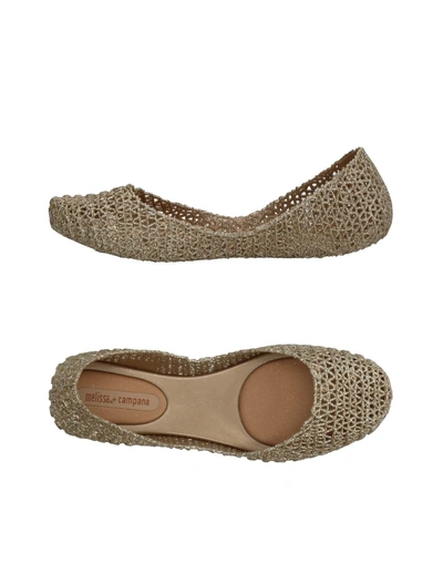 Melissa Ballet Flats In Platinum