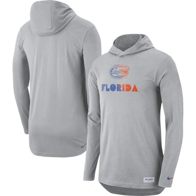 Nike Grey Florida Gators Campus Performance Hoodie Long Sleeve T-shirt