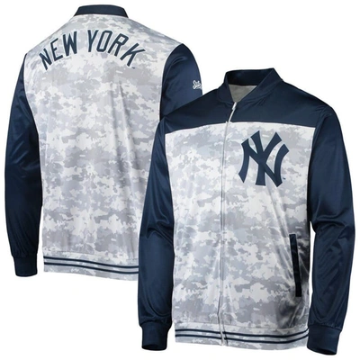 Stitches Navy New York Yankees Camo Full-zip Jacket