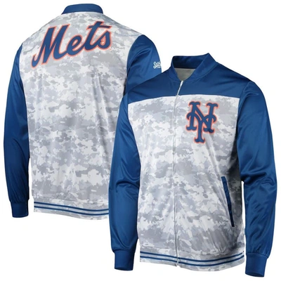 Stitches Royal New York Mets Camo Full-zip Jacket