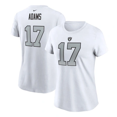 Nike Davante Adams White Las Vegas Raiders Player Name & Number T-shirt