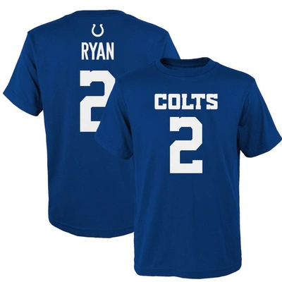 Outerstuff Kids' Youth Matt Ryan Royal Indianapolis Colts Mainliner Player Name & Number T-shirt