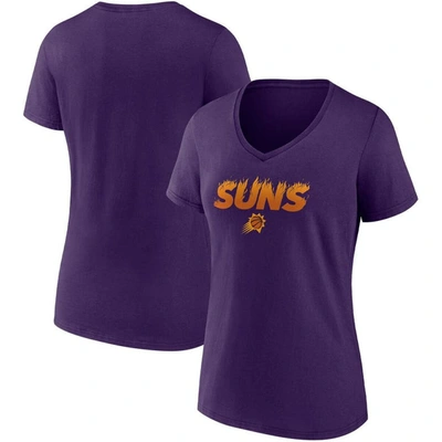 Fanatics Branded Purple Phoenix Suns Hometown Collection On Fire V-neck T-shirt