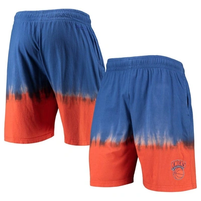 Mitchell & Ness Men's  Blue And Orange New York Knicks Hardwood Classic Authentic Shorts In Blue,orange