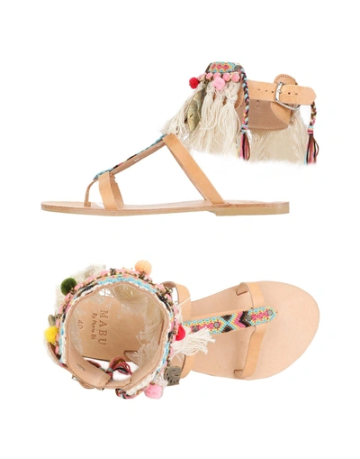 Mabu By Maria Bk Flip Flops In Tan