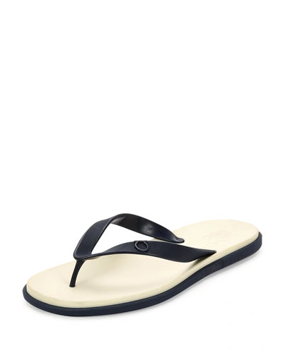 Salvatore Ferragamo Guinea Gancino Flip-flop Sandal, Blue Marine | ModeSens